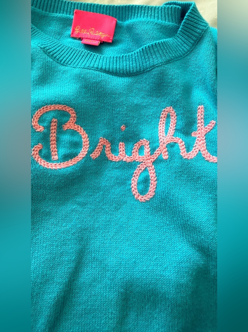 Lilly Pulitzer Girls Turquoise Sweater - Sz M